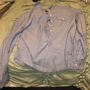 Light blue JCrew half button down